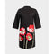 Annie Dress w/Embroidered Flowers Paradise Poppy Wool Blend Black/Red/Multi