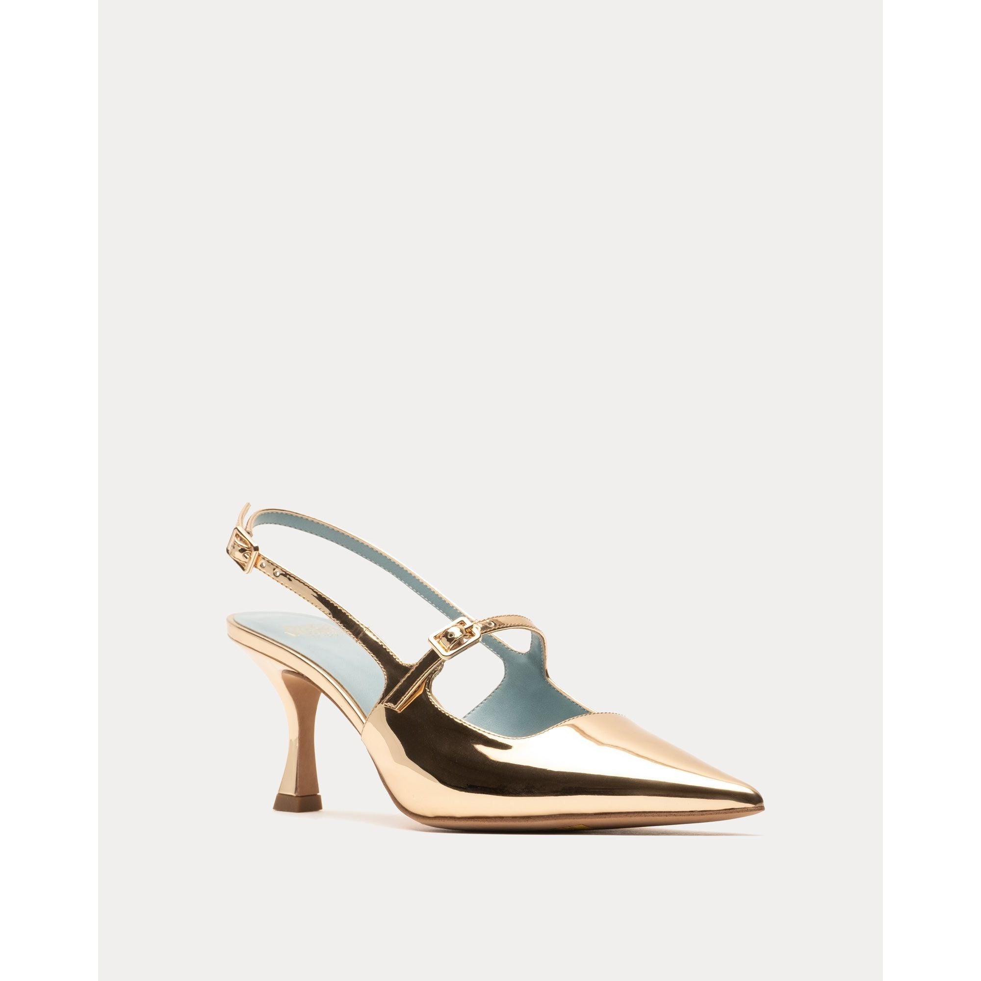 Vivi Pump w/Buckle Vegan Mirror Vegan Mirror Gold