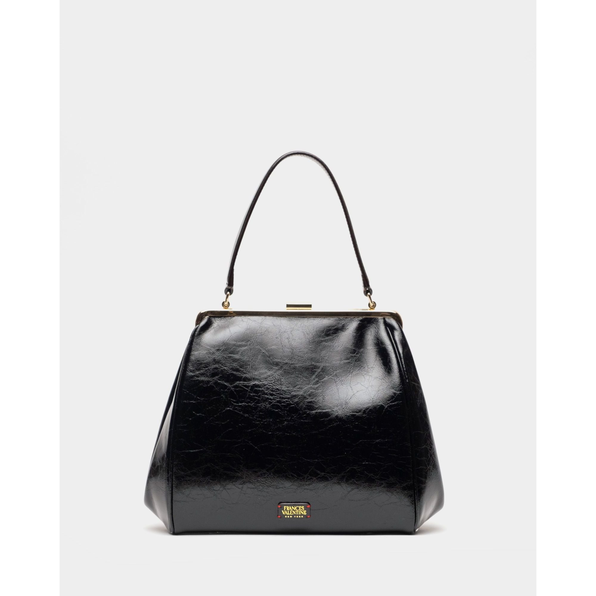 Katherine Frame Bag Crinkled Leather Leather Black OS