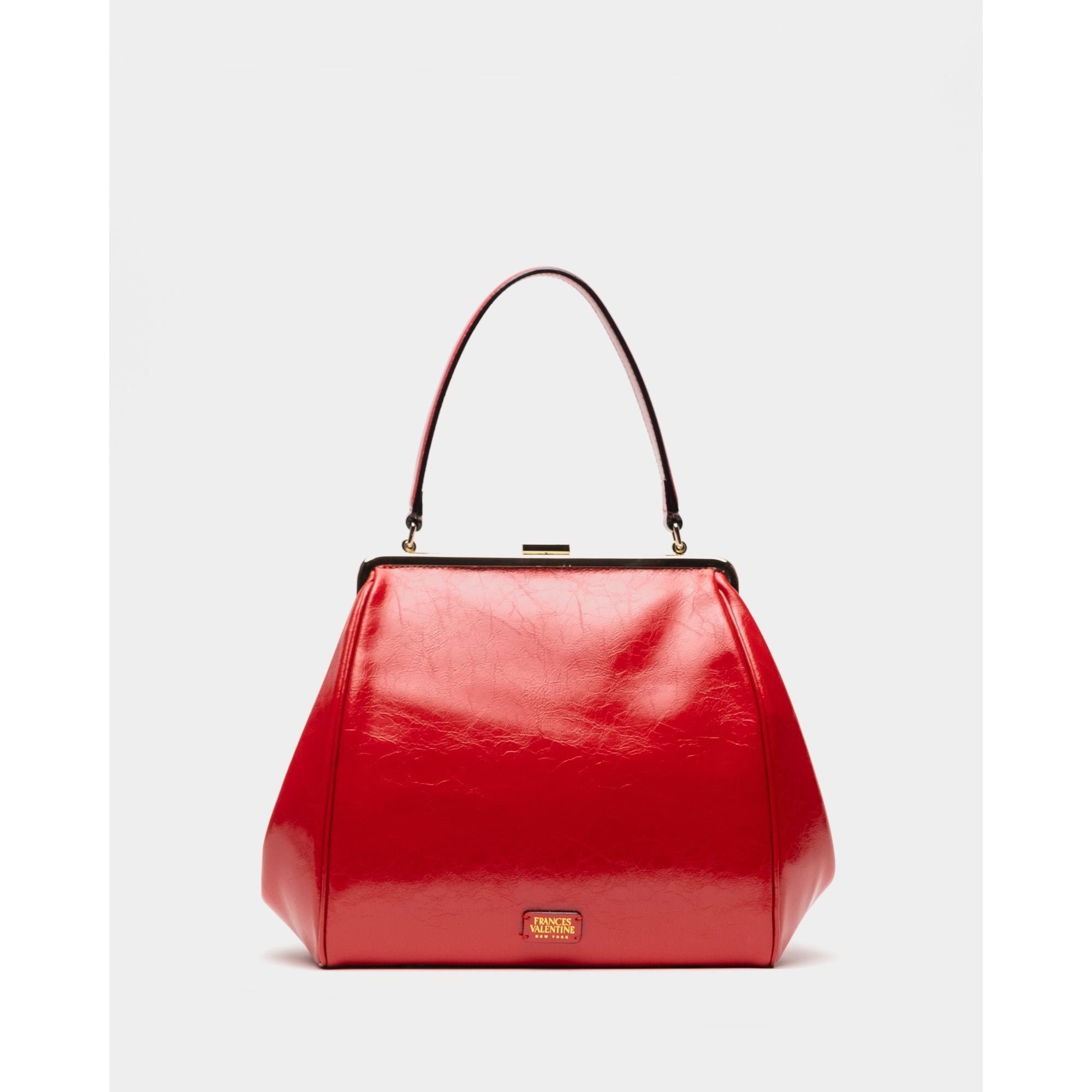 Katherine Frame Bag Crinkled Leather Leather Red OS