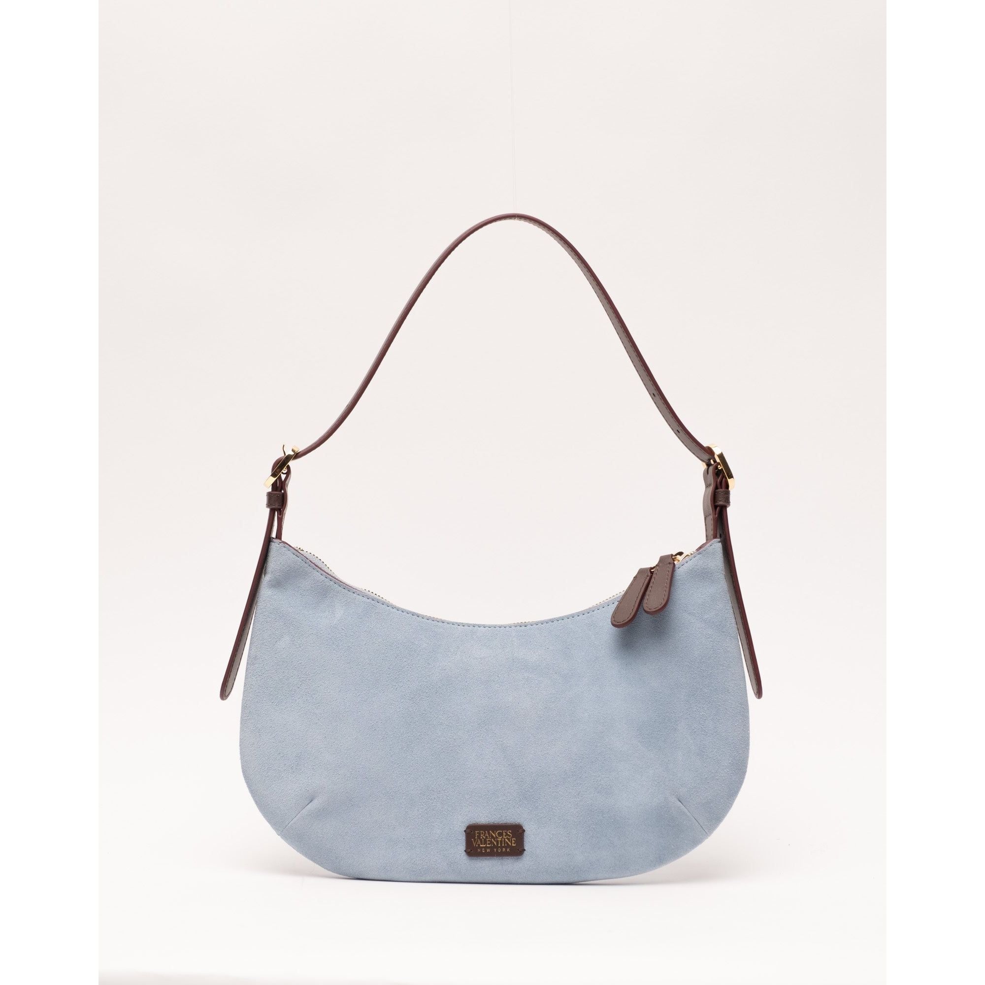 Starr Hobo Italian Suede Leather Light Blue OS