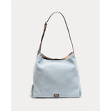 Brynn Hobo Italian Suede Leather Light Blue OS