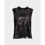 Diplomat Top Sequin Floral Tulle Mesh/Sequin Black