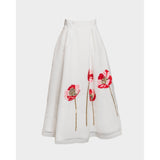 Shea Maxi Skirt Paradise Poppy Poly Organza Oyster/Multi