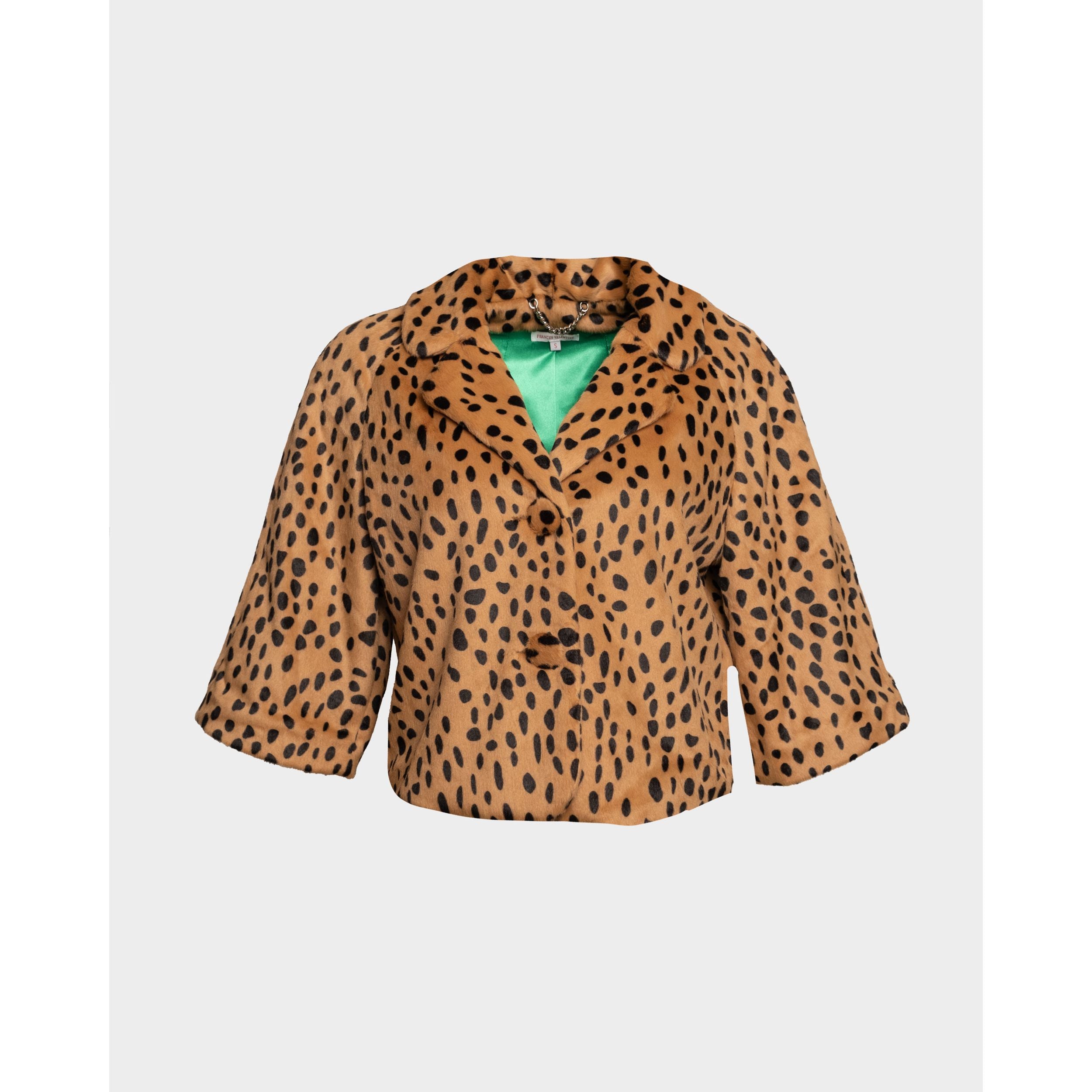 Blaine Jacket Cheetah Faux Fur Brown/Multi
