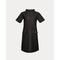 Sarah Shift Dress Solid Stretch Poly Blend Black