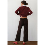 The Baby Rib Scallop Pant Espresso