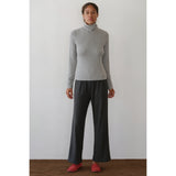 The Baby Rib Scallop Pant Charcoal Grey