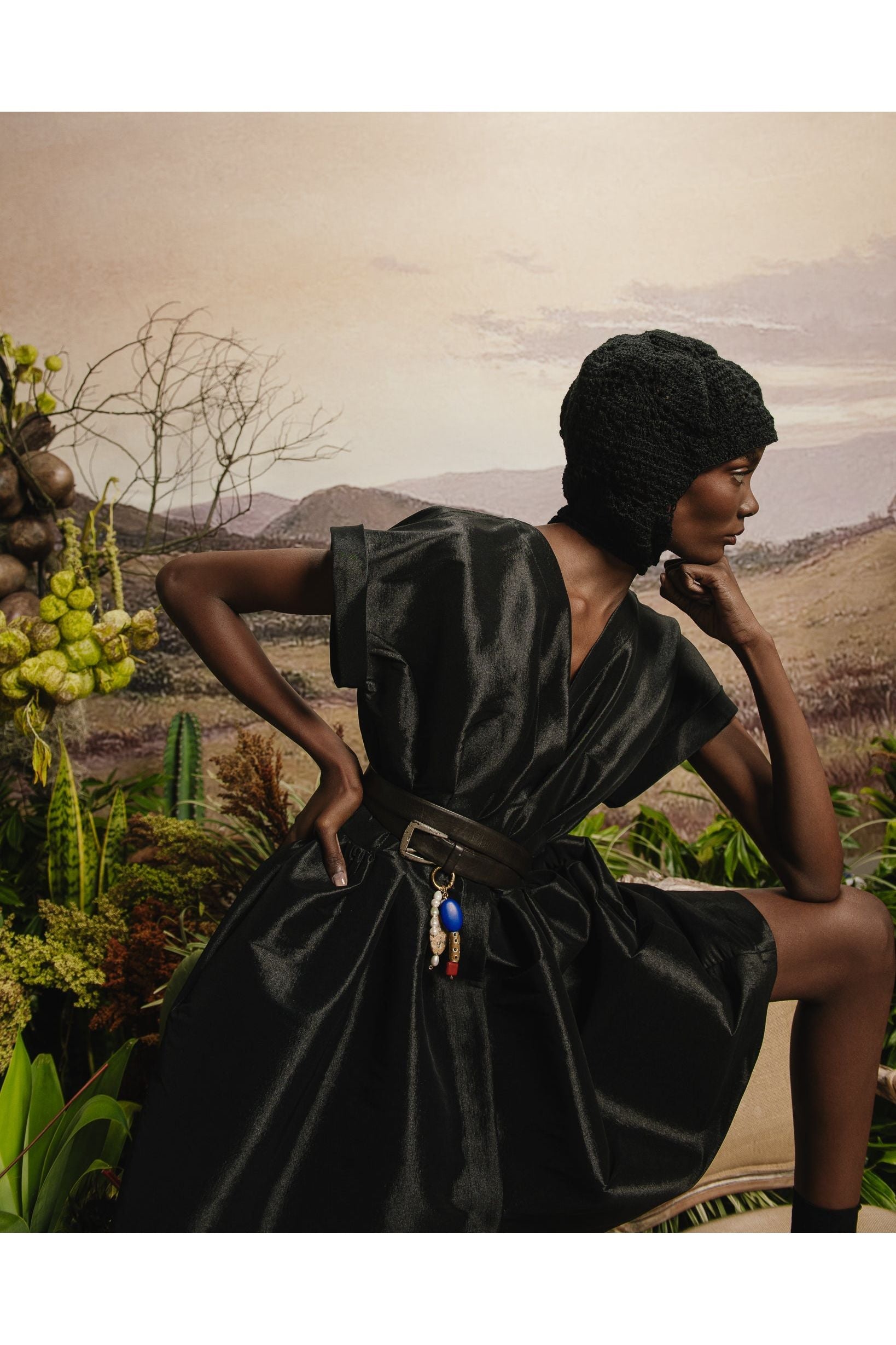 BILLIE DRESS BLACK TAFFETA Kika Vargas
