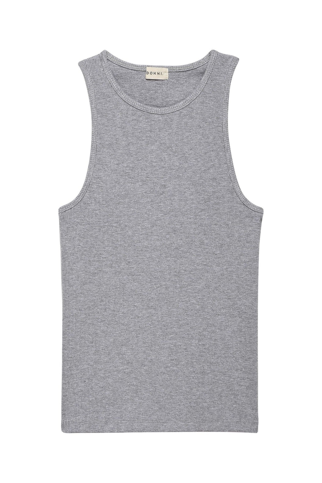 The Rib Tank Heather Gray DONNI.