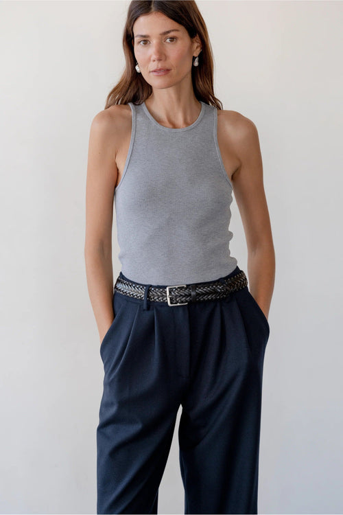 The Rib Tank Heather Gray DONNI.