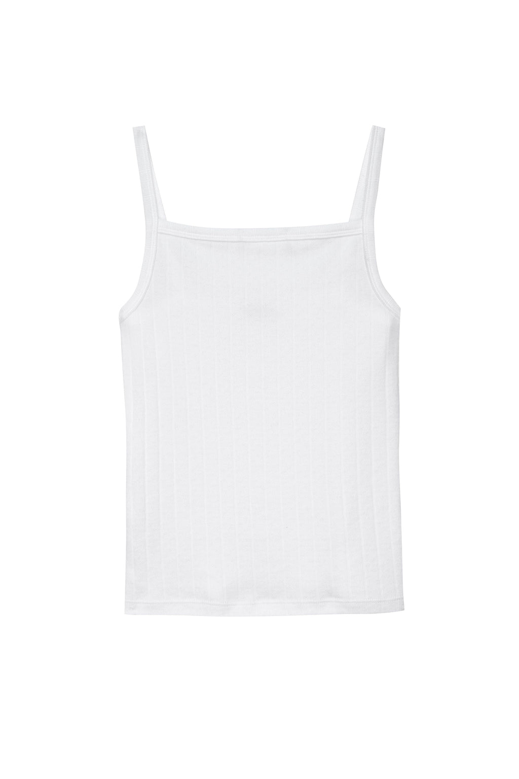 The Pointelle Square Neck Tank DONNI.