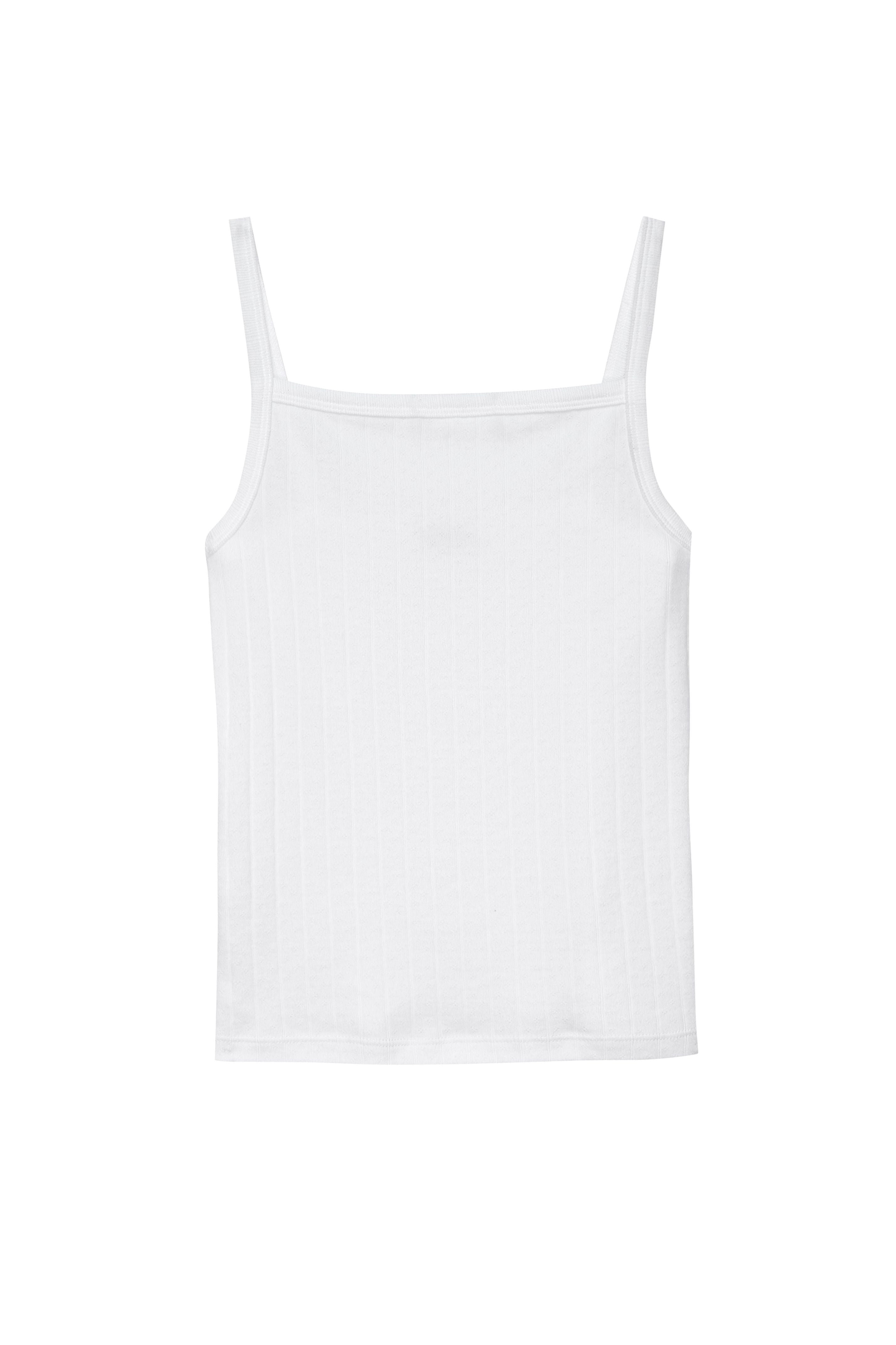 The Pointelle Square Neck Tank DONNI.