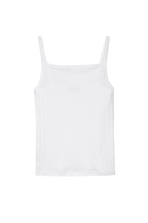 The Pointelle Square Neck Tank DONNI.