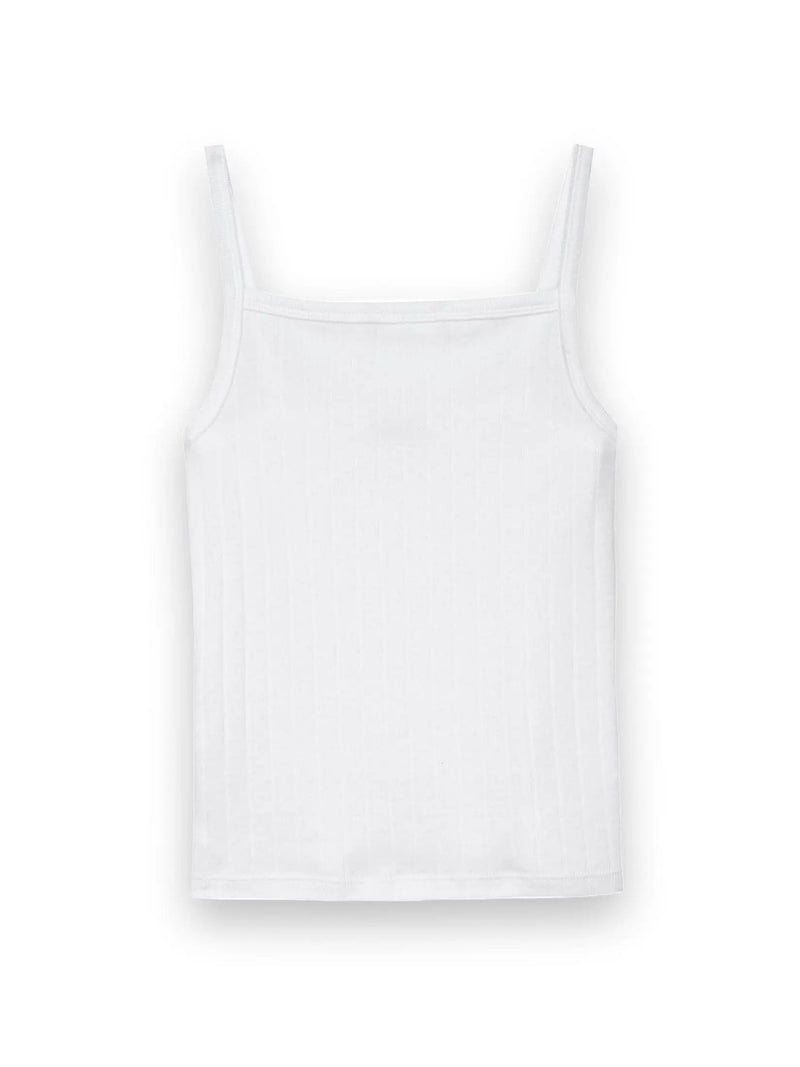 The Pointelle Square Neck Tank