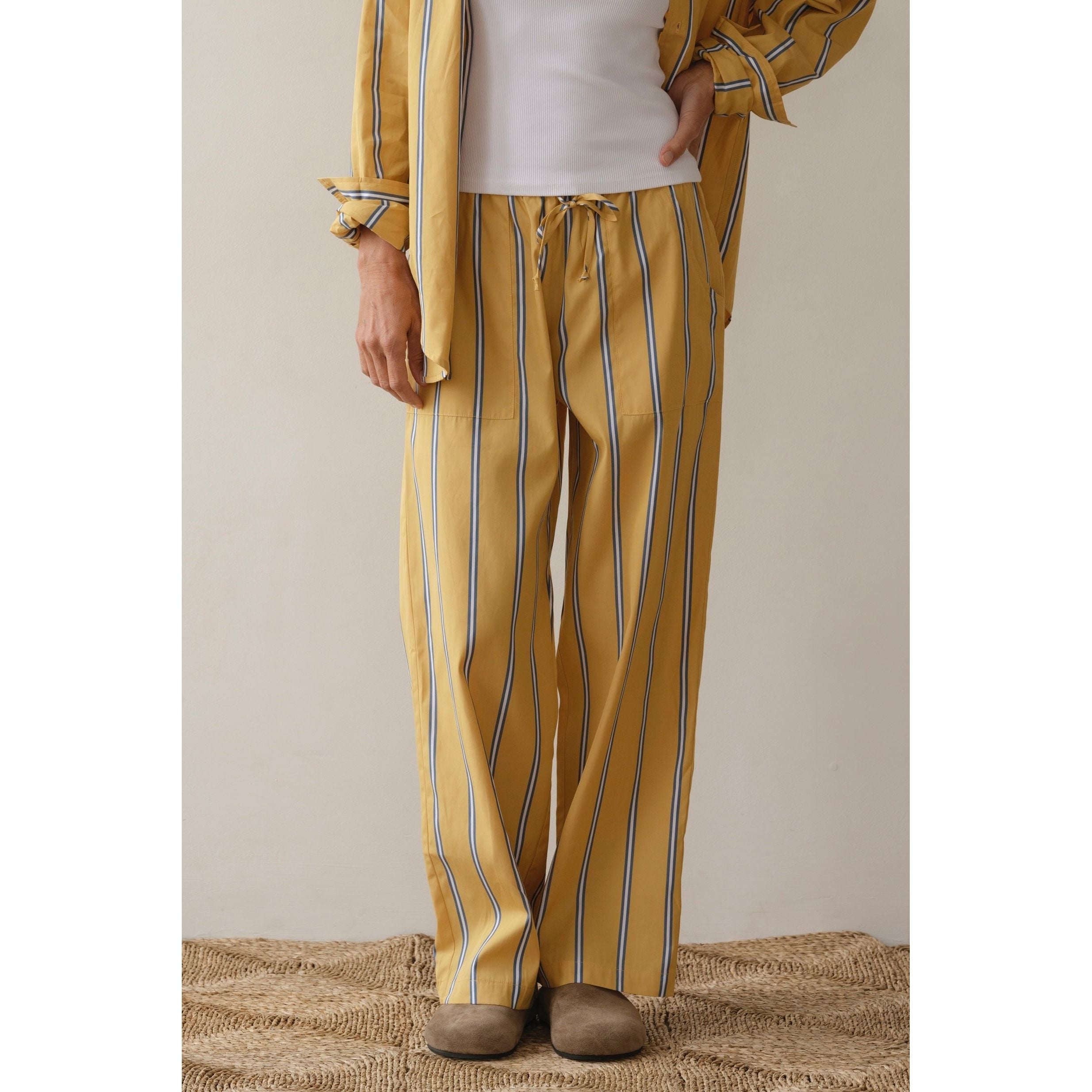 Donni The Stripe Pop Pant Yellow Stripe