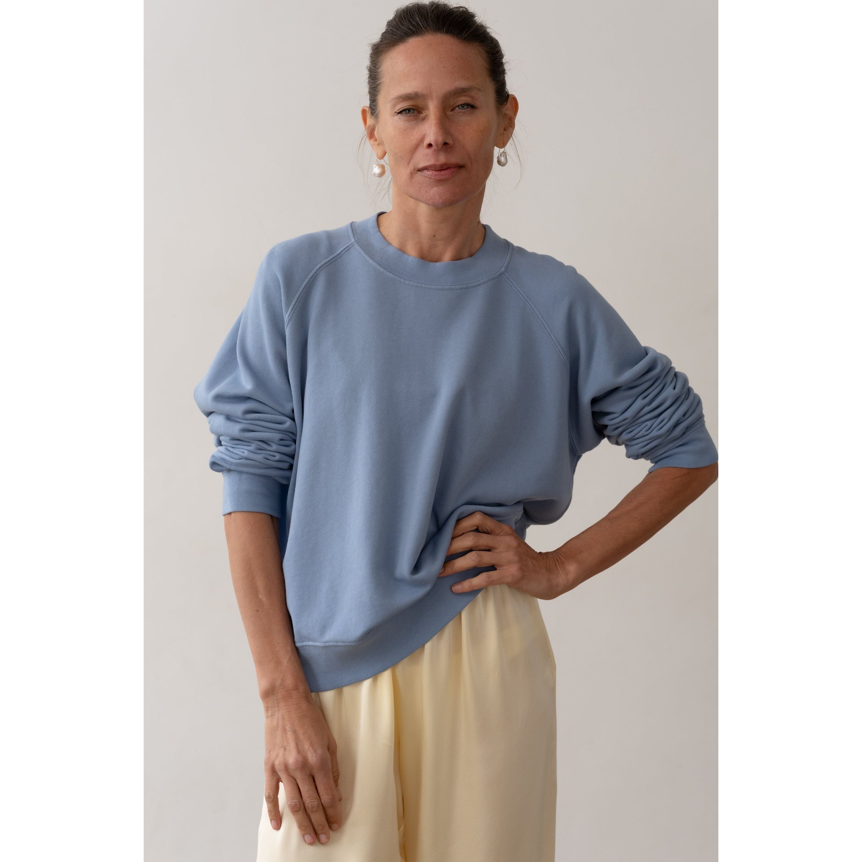 Donni The Eco-Terry Crewneck Cornflower
