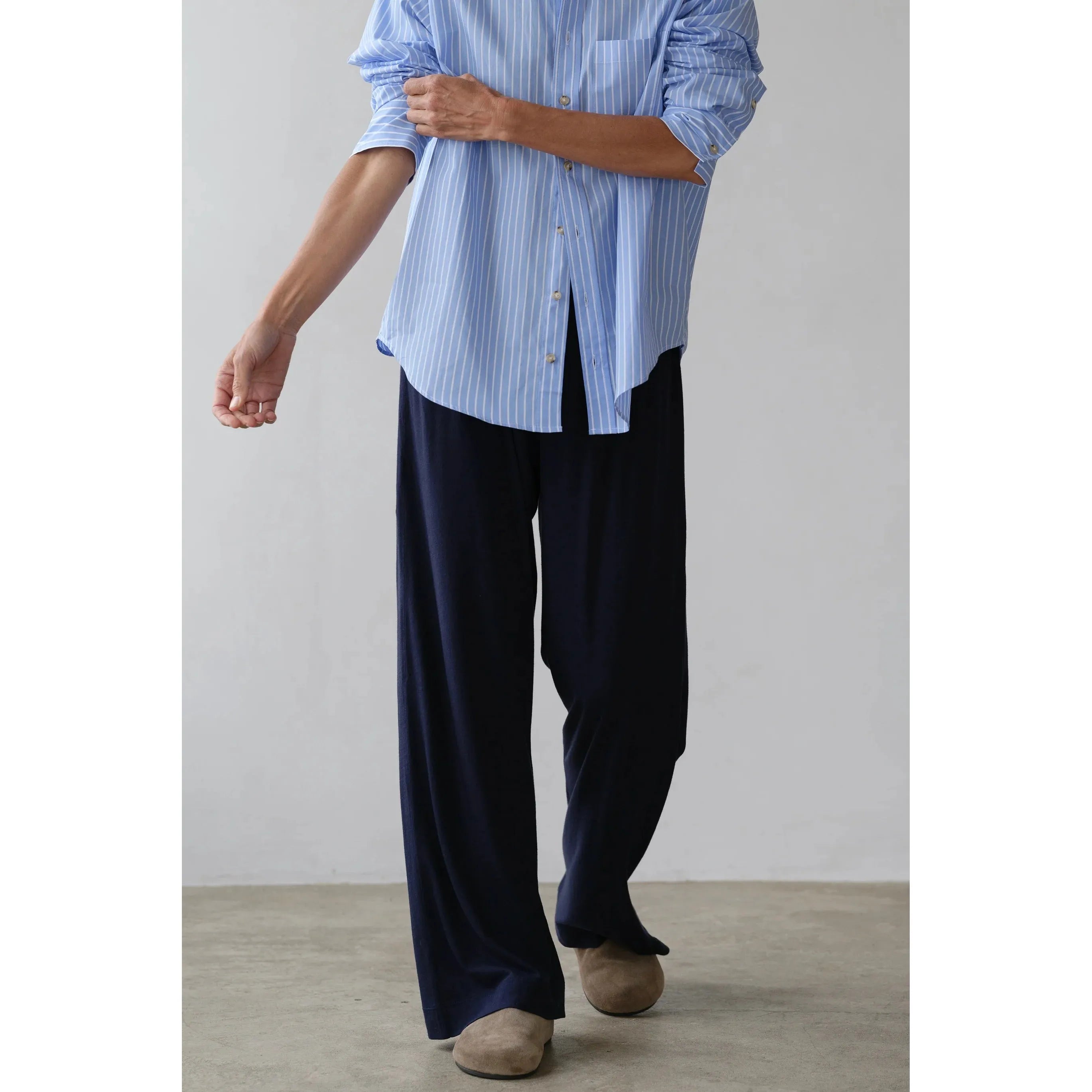 Gray Donni The Jersey Simple Crop Pant