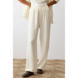 Light Gray Donni The Bubble Crop Simple Pant Creme