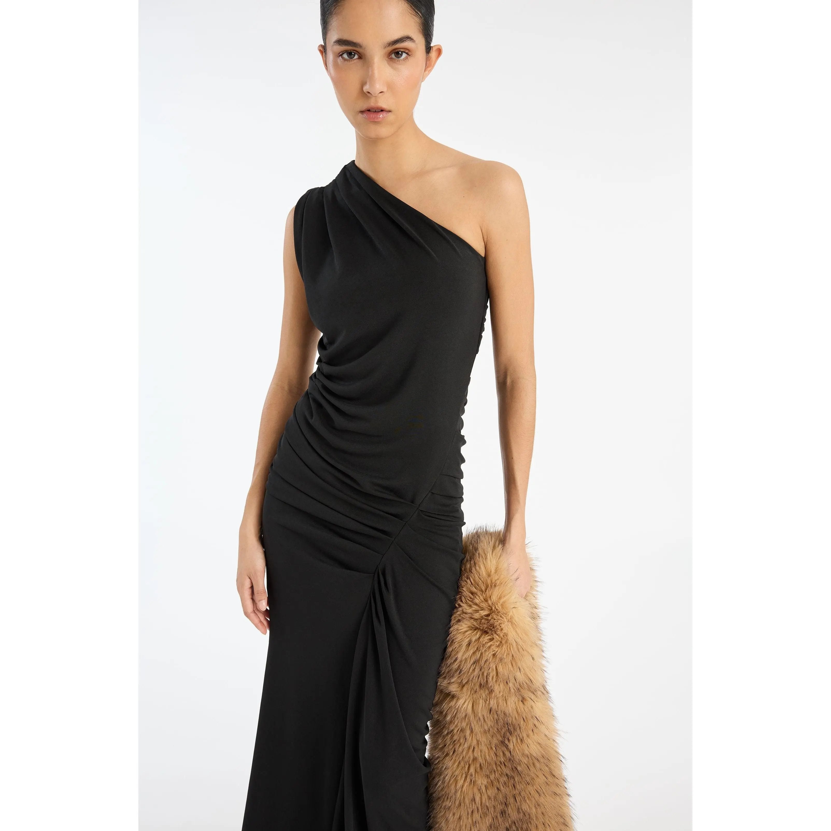 Draped One Shoulder Dress ROTATE Birger Christensen