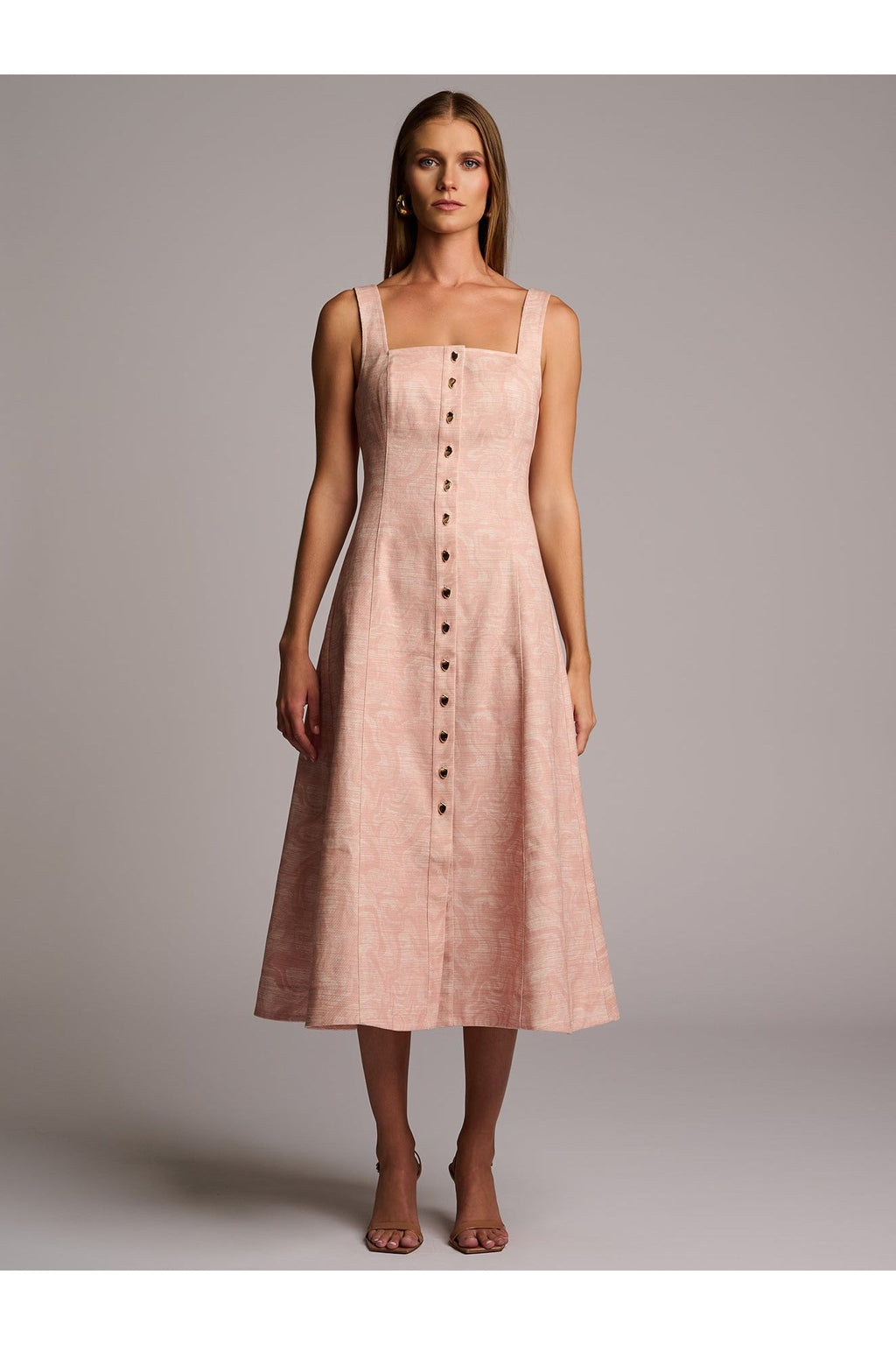 KYA DRESS  - CAMO PRINT PINK HEVRON