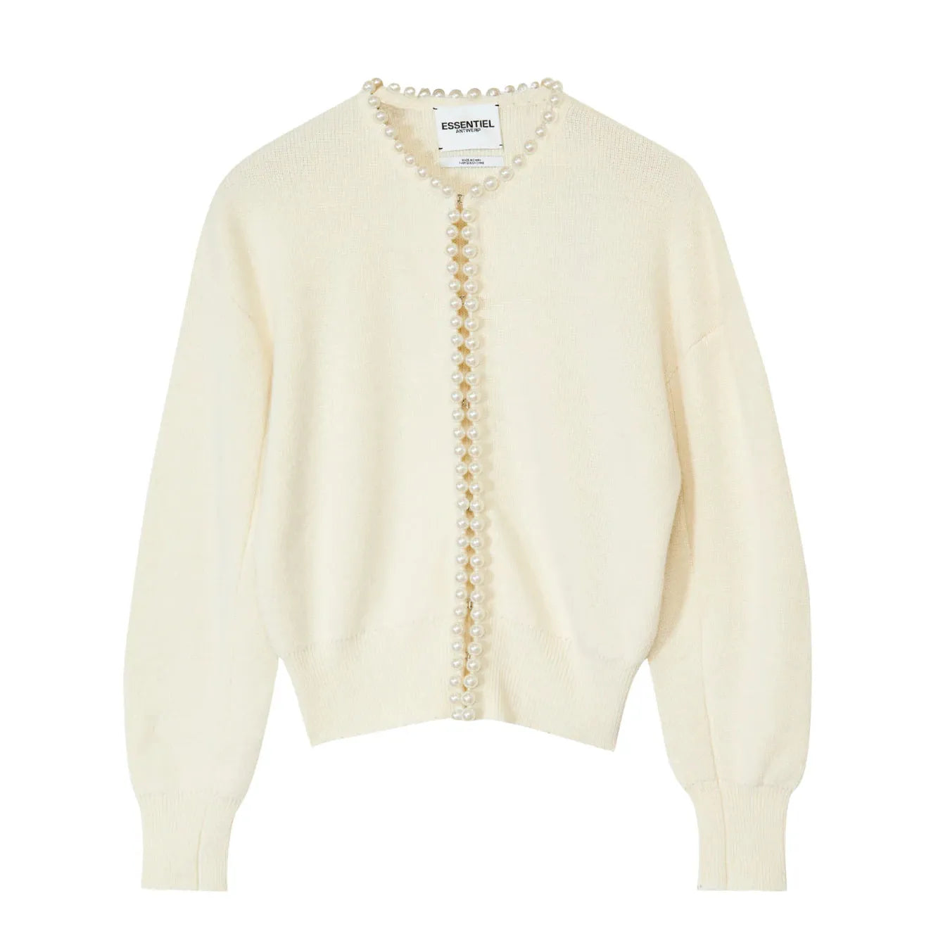 Antique White Pearl Embellished Cardigan