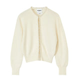 Antique White Pearl Embellished Cardigan
