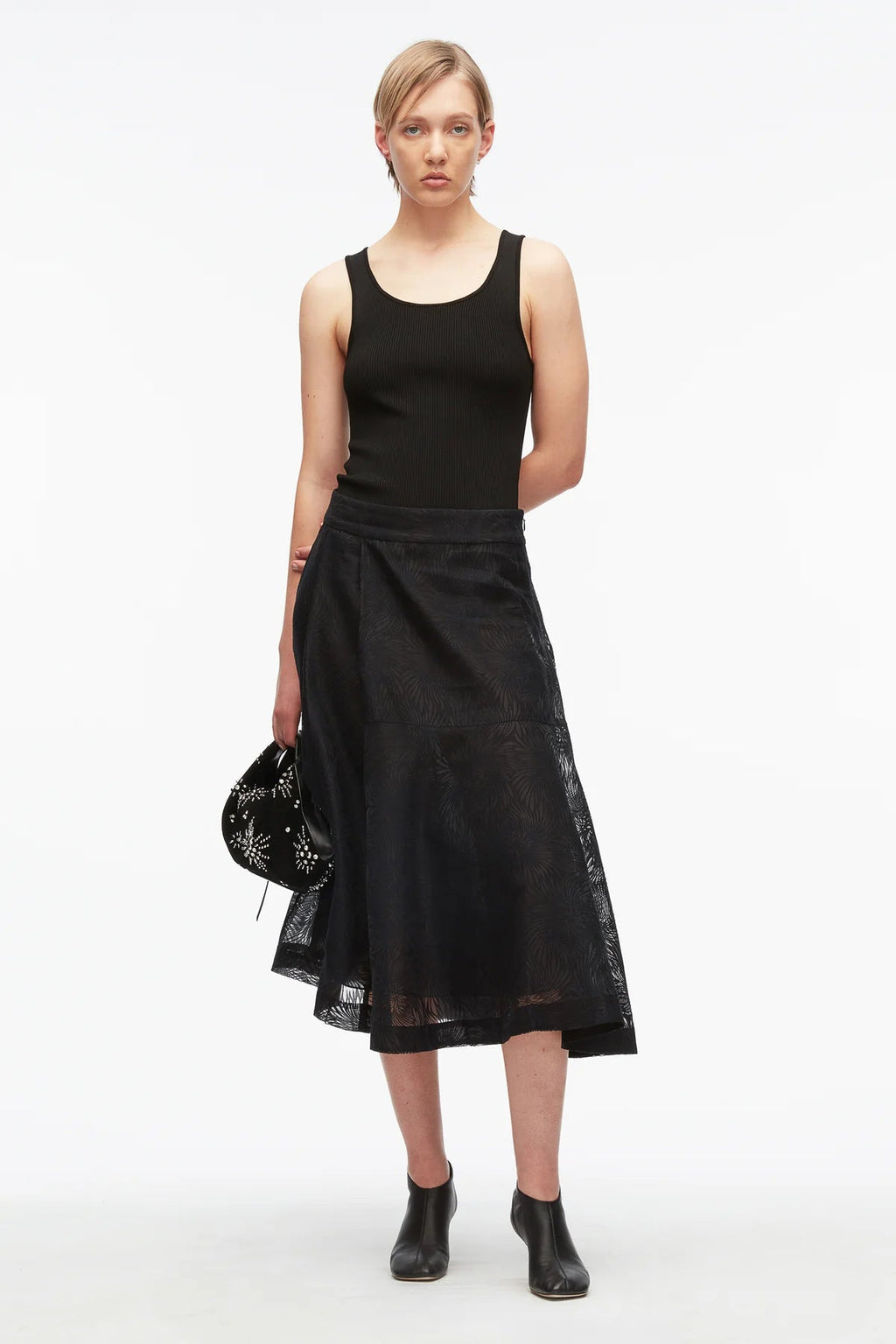 Phillip Lim - Textured Organza Belted Midi Skirt Phillip Lim