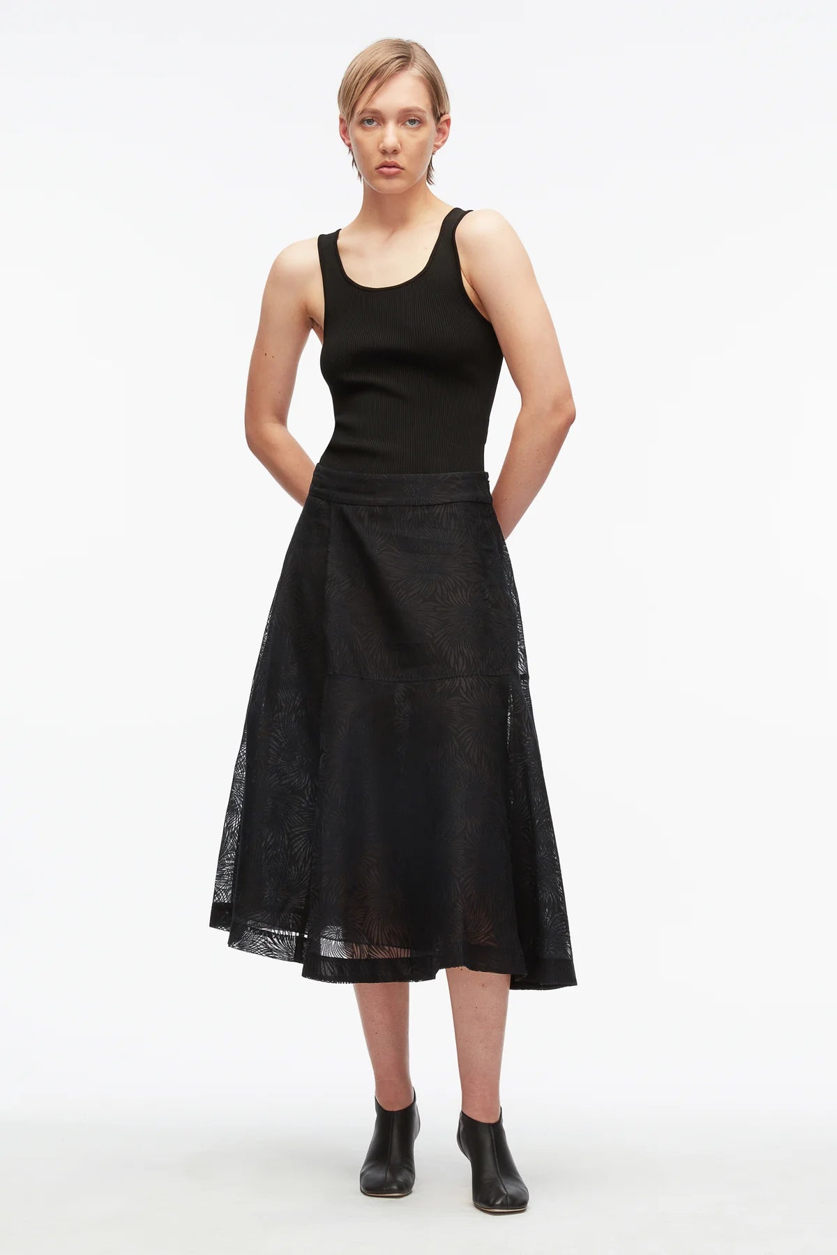 Phillip Lim - Textured Organza Belted Midi Skirt Phillip Lim