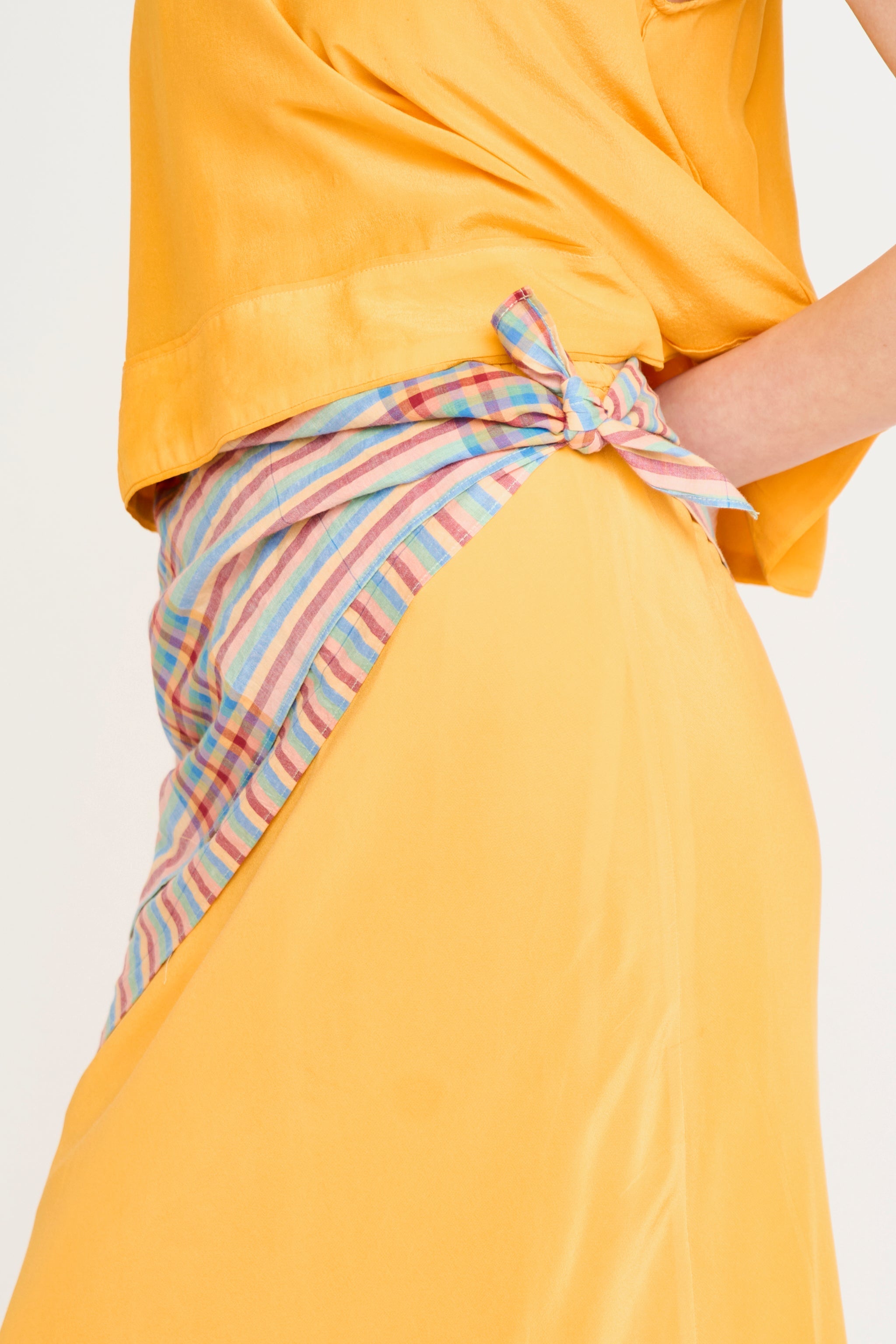 Santander Silk Skirt in Marigold MIRTH