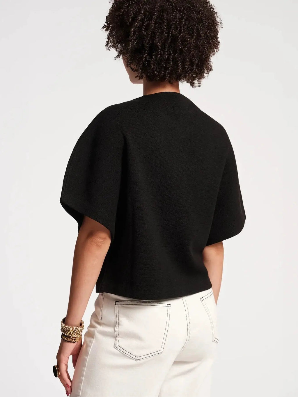 Carnegie Shrug Solid w/Floral by Frances Valentine