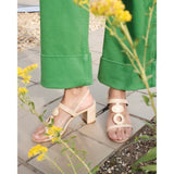 Frances Valentine Bianca Heel Soft Nappa Leather Natural