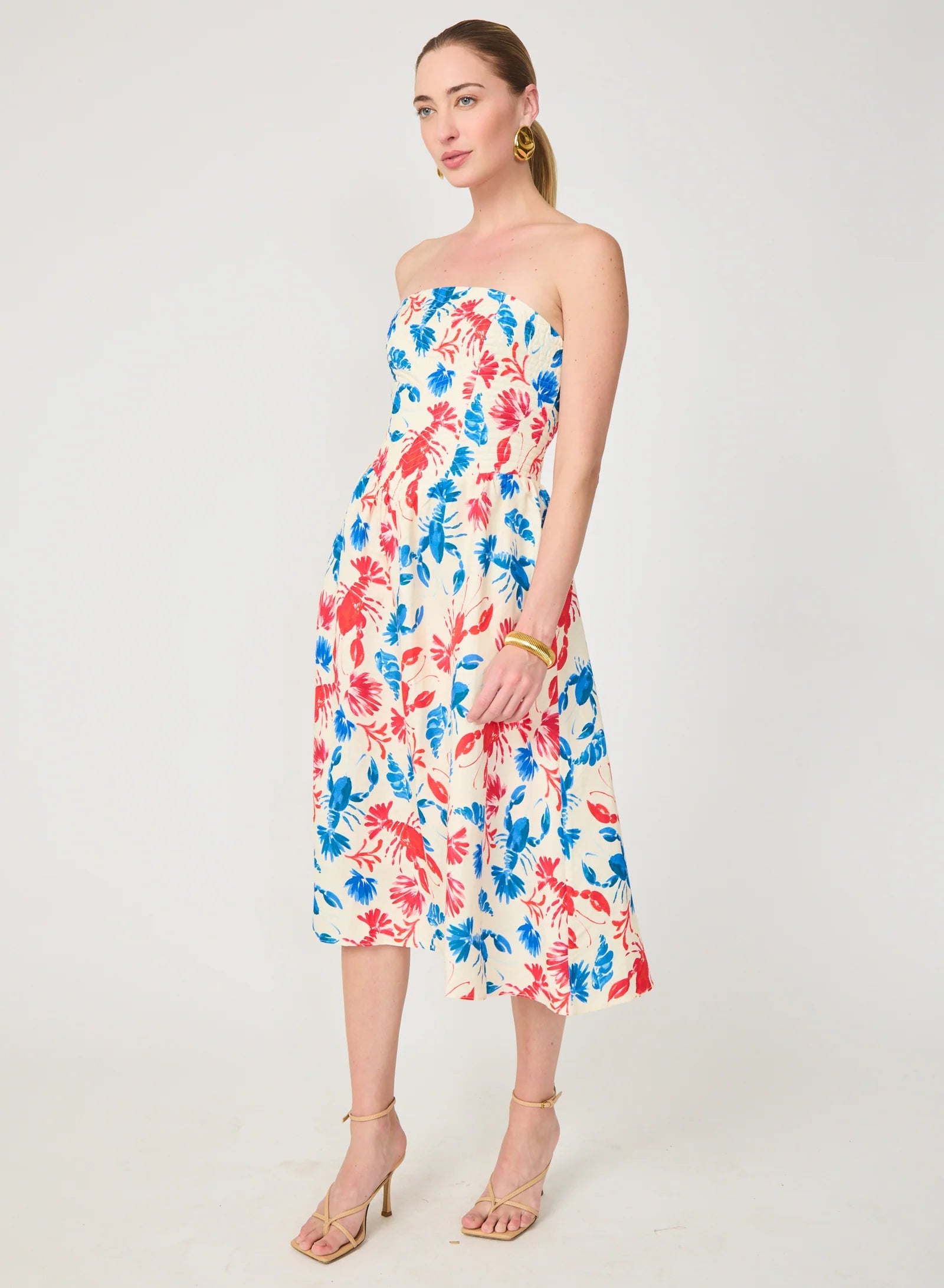 Luanna dress in Lobster Print GILNER FARRAR