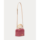 Frances Valentine Hannah Lunchbox Wicker Pink
