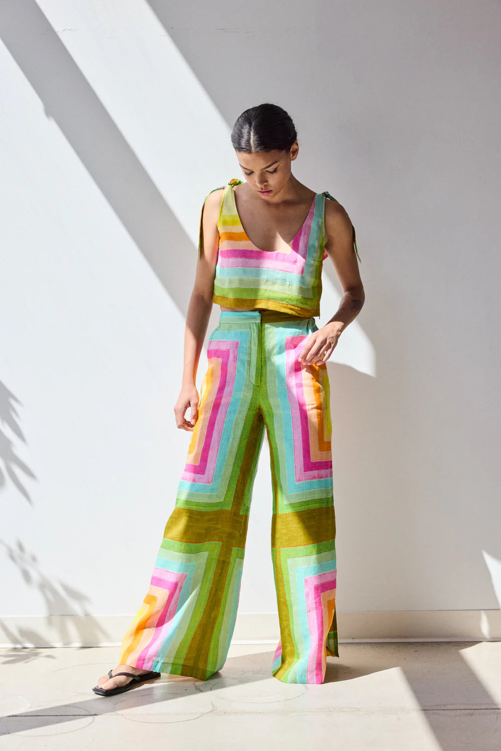 Tie Shoulder Shell (Concentric Squares) Hope for Flowers by Tracy Reece