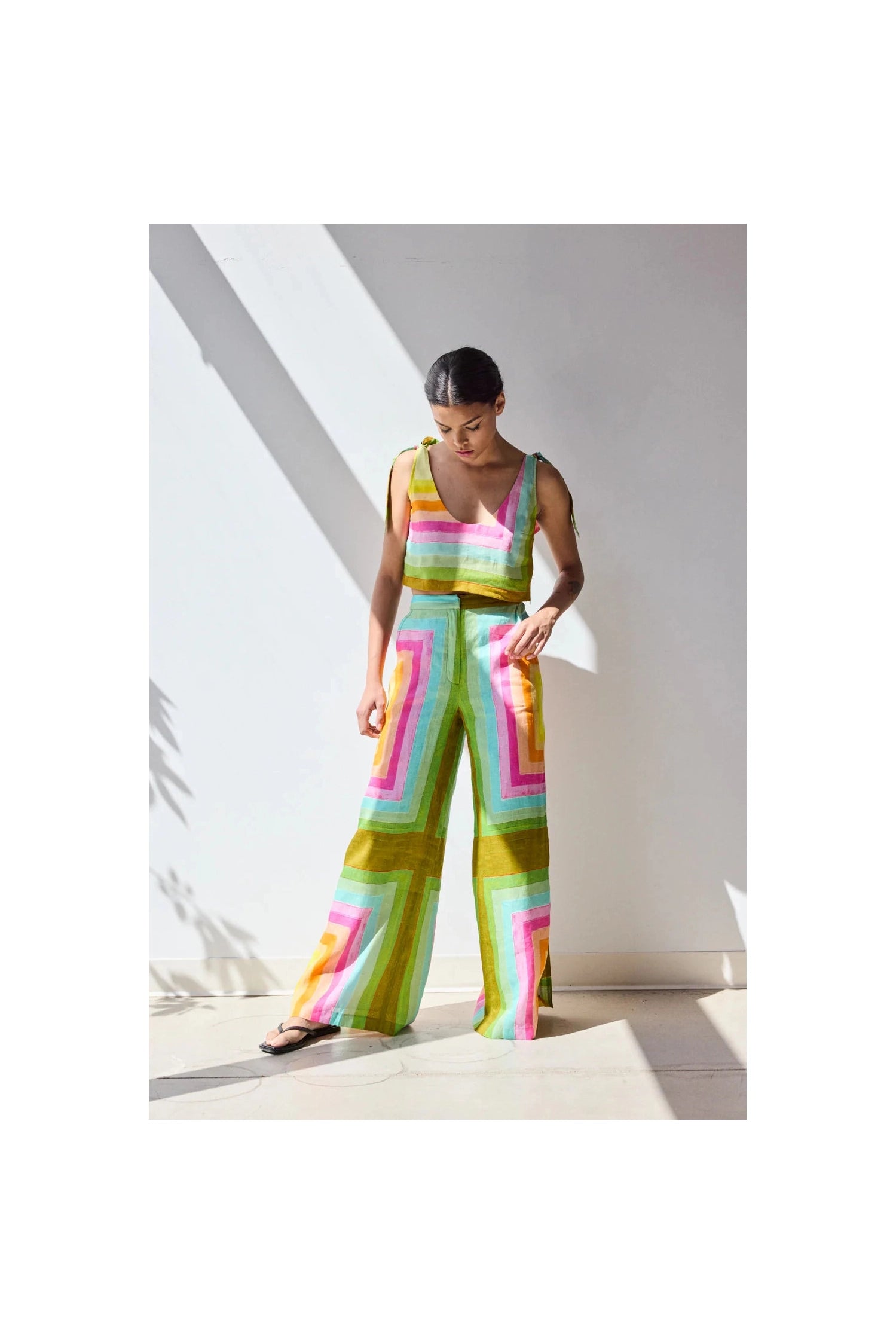 Tie Shoulder Shell (Concentric Squares) Hope for Flowers by Tracy Reece