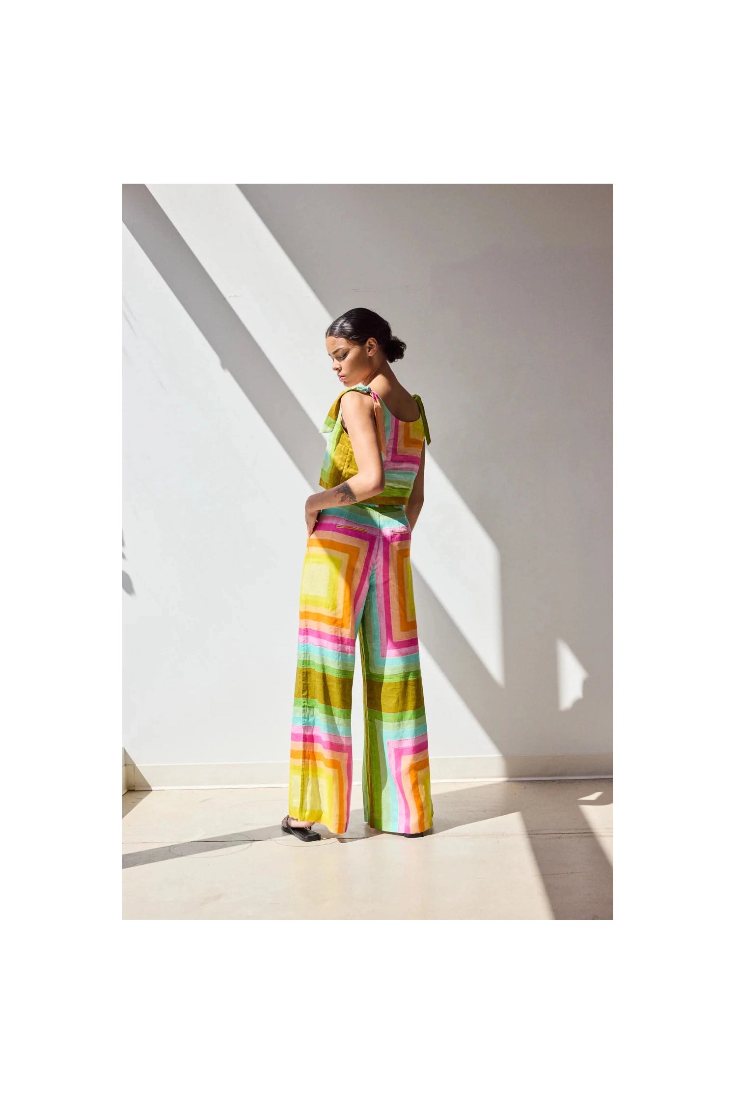 Trousers (Concentric Squares) Hope for Flowers by Tracy Reece