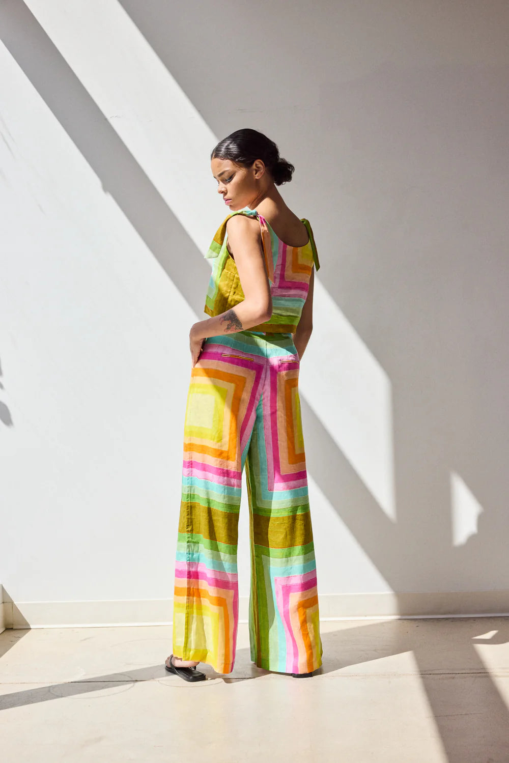 Tie Shoulder Shell (Concentric Squares) Hope for Flowers by Tracy Reece