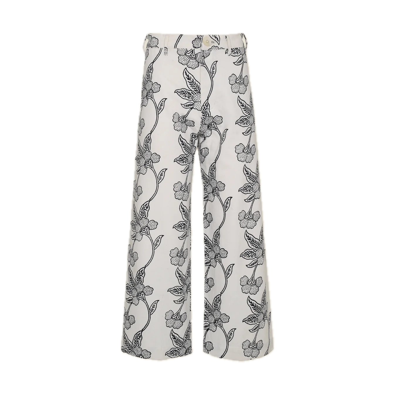 Light Gray SZ Blockprints Disco Pants in Orchid Print
