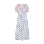Light Gray SZ Blockprints Sai Dress in Daffodil Print