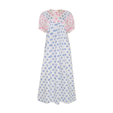 Light Gray SZ Blockprints Sai Dress in Daffodil Print
