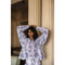 Rosy Brown Kali Top in Orchid Print
