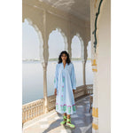 Gray Leo Dress in Palladio Garden & Thin Stripes