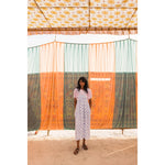 Dark Salmon SZ Blockprints Sai Dress in Daffodil Print