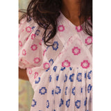 Tan SZ Blockprints Sai Dress in Daffodil Print