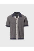 Harvey Contrast-Trim Knit Camp Shirt Rag and Bone