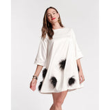 Misty Rose Edie Feather Mini Dress