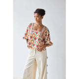 Square Neck Blouse Hope for Flowers by Tracy Reece