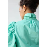 Smocked Shirt Aqua Sky Hope for Flowers by Tracy Reece