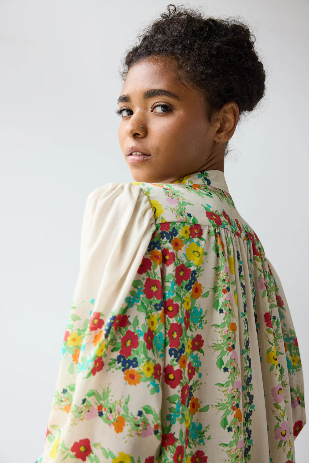 Smocked Tie Neck Hope for Flowers by Tracy Reece